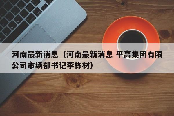 河南最新消息(河南最新消息 平高集团有限公司市场部书记李栋材)